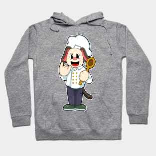 Dog as Cook with Wooden spoon & Cooking apron Hoodie